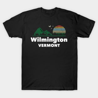 Mountain Sunset Flying Birds Outdoor Wilmington Vermont T-Shirt